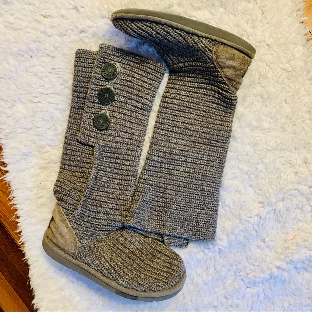 UGG Classic Cardi Gray Sweater Boots Y2K